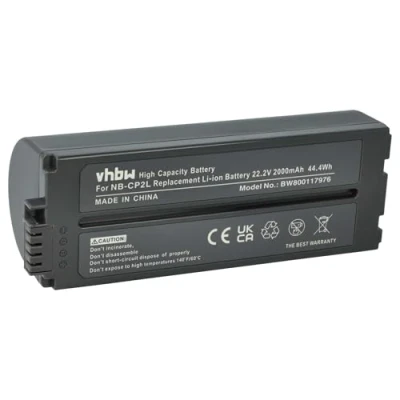 Abbildung von vhbw passend für Canon Selphy CP 400, 1200, 1000, 100, 1300, Akku Li Ion 2000 mAh