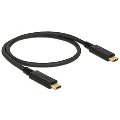 Abbildung von Delock USB 3.1 Gen 2 (10 Gbps) Kabel Type C zu C, E Marker, Ausgangsstromstärke bis 3A 0,5 Meter