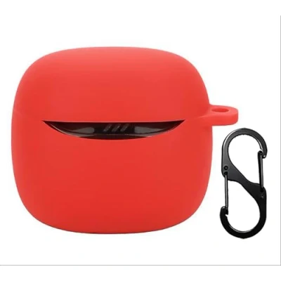 Abbildung von GIOPUEY Hülle Kompatibel mit JBL Tune Flex 2, Silikon Stoßfeste Schutzhülle, Ultradünn Case Cover, Kein Geruch, Rot