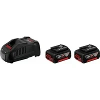 Abbildung von Bosch Professional 18V 5,0 Ah GBA Akku (2x) + Schnellladegerät