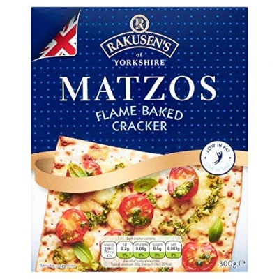 Abbildung von Rakusen Des Geflammt Gebacken Cracker Matzos 300G (Packung mit 4)
