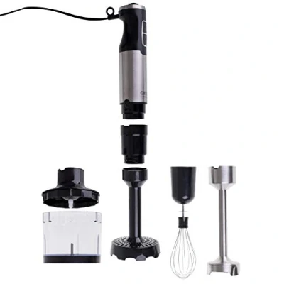 Abbildung von Camry Handmixer CR 4623, 1600 Watt, 2,0 Liter, Multifunktions Mixer Set, aus Edelstahl