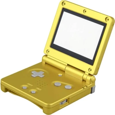 Abbildung von OSTENT Full Housing Case Hülle Ersatz kompatibel für Nintendo GBA SP Gameboy Advance Farbe Gold