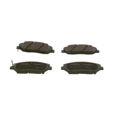 Abbildung von BOSCH 0 986 494 227 Bremsbelagsatz Low Metallic mit akustischer Verschleißwarnung Anti Quietsch Blech HYUNDAI: SANTA FE 2, 3