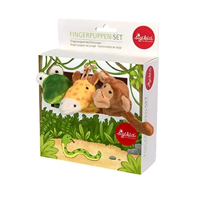 Abbildung von sigikid PACK OF 3 Fingerpuppen SET MY Little Theatre Kuscheltier für Kinder, Größe: One Size, Mehrfarbig