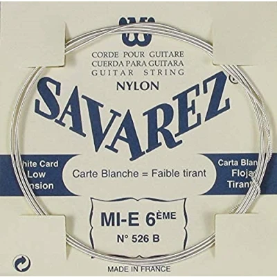 Abbildung von Savarez Saiten für Traditional Concert 526B Klassische Gitarre Einzelsaiten E6w tief geeignet 520B