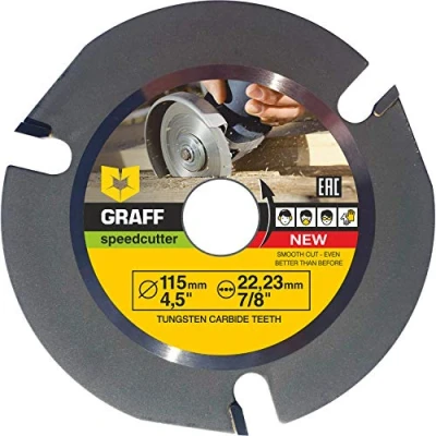 Abbildung von GRAFF SPEEDCUTTER Holz Sägeblatt 115 mm Trennscheibe Kreissägeblatt zum Schnitzen, Schneiden, Formen