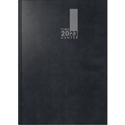 Abbildung von Brunnen Monatskalender TimeCenter Modell 726 2023 A5 schwarz: 2 Seiten = 1 Monat