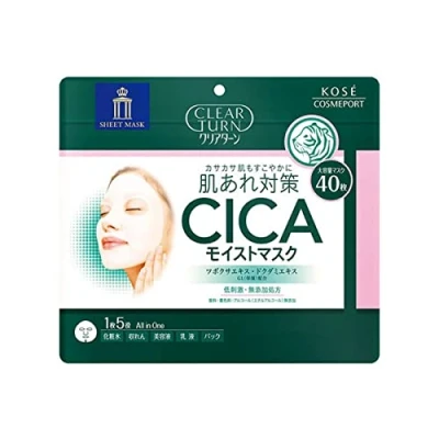 Abbildung von Kose Clear Turn CICA Moist Facial Mask 40pcs