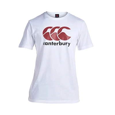 Abbildung von Canterbury Herren CCC Logo Baumwollmischung T Shirt Weiß/Rot/Schwarz XS