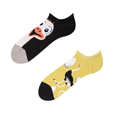 Abbildung von Dedoles Socken Unisex Damen Herren &amp; Kinder Baumwolle viele lustige Designs 1 Paar Geschenk links rechts verschieden, Farbe Mehrfarbig, Motiv Strauß, Gr. 43 46
