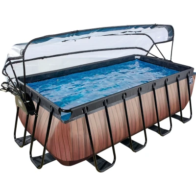 Abbildung von EXIT Pool mit Abdeckung, Wärmepumpe 400x200cm Wood