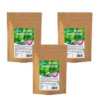 Abbildung von Bambusfaser Mehl Dreierpack 3 x 300 g vegan glutenfrei ballaststoffreich Sparpaket