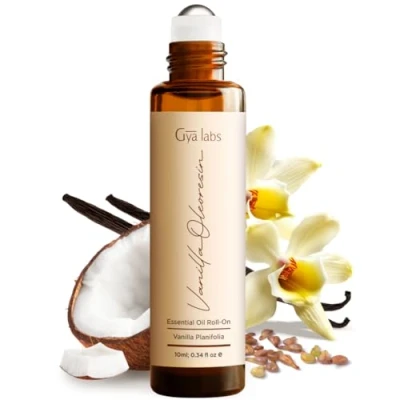 Abbildung von Gya Labs Vanille Ätherisches Öl Roll on für die Haut 100% Reines Natürliches Vanilleöl Parfüm Langanhaltender Aromatischer Körperduft, Kölnisch Wasser Männer (10ml)