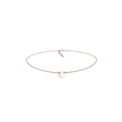Abbildung von Elli Collier Choker Kreis Plate Matt Geo 925 Silber