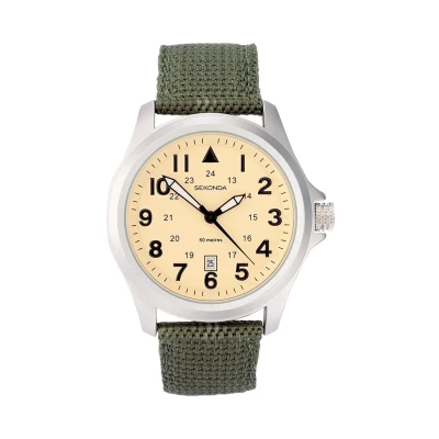 Abbildung von Sekonda Analogue WITH Alloy Round Uhr, Herren, Größe: One Size, Cream