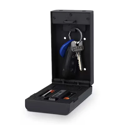 Abbildung von Nedis SmartLife Schlüsselbox Schlüsseltresor Tastensperre Aussenbereich IPX5 Schwarz