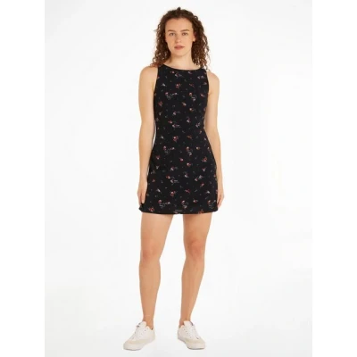 Abbildung von Tommy Jeans Blusenkleid &quot;TJW BLACK FLORAL Racer DRESS&quot;, mit Blumenprint, modische Form