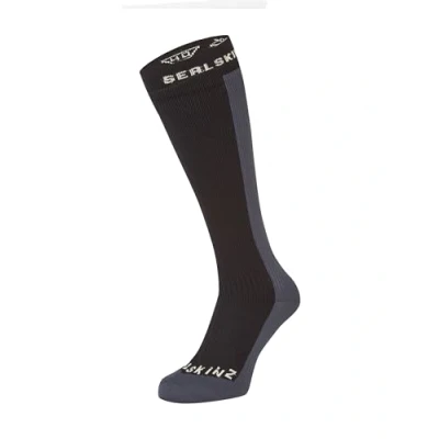 Abbildung von SEALSKINZ Unisex Waterproof Cold Weather Knee Length Sock Worstead Wasserdichte Kniestrümpfe Für Kaltes Wetter, Schwarz, L EU