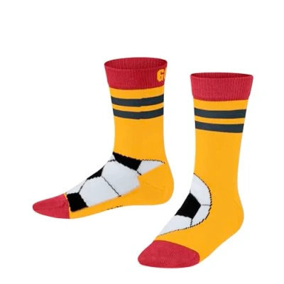 Abbildung von FALKE Unisex Kinder Active Soccer K SO Baumwolle Funktionsmaterial Gemustert 1 Paar Socken, Gelb (Sun 1312), 23 26