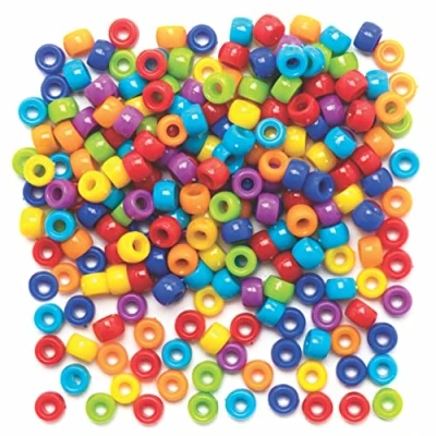 Abbildung von Baker Ross Perlen Bastelpackung, Kunsthandwerk und Schmuckherstellung (Packung mit 800 Stück)