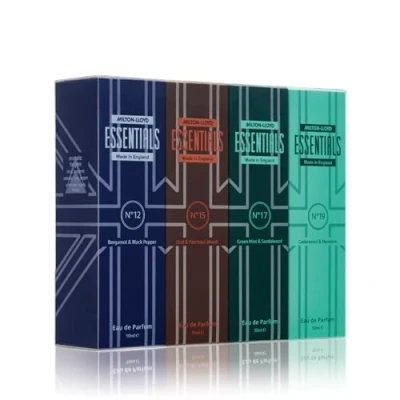 Abbildung von Milton Lloyd ESSENTIALS No 12, 15, 17 and 19 Luxury Mens Fragrances, Set of 4 x 50ml Eau de Parfum Men, Aftershave Gift Set, Perfume for Men Long Lasting Fragrance
