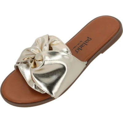 Abbildung von Palado by Sila Sahin Pantolette flach, Damen, Größe: 40, Gold metallic Schuhe