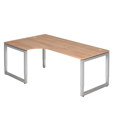 Abbildung von HAMMERBACHER höhenverstellbarer Schreibtisch VRS82/N/S nussbaum