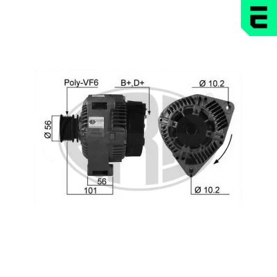 Abbildung von ERA 210198A Lichtmaschine 14V 90A MERCEDES BENZ: E Klasse Limousine, C G SUV