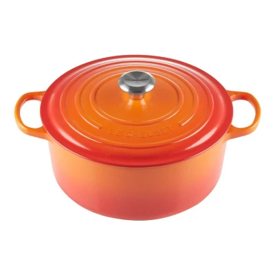 Abbildung von Le Creuset Signature Runder Bräter 26 cm Ofenrot