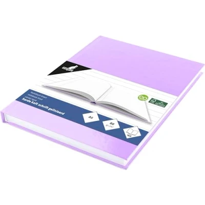 Abbildung von Kangaro Schulheft A5 line hard cover pastellviolett, 80 Blatt, Gramm