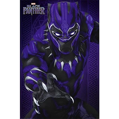 Abbildung von Close Up Black Panther Poster Glow (61cm x 91,5cm) + Ü