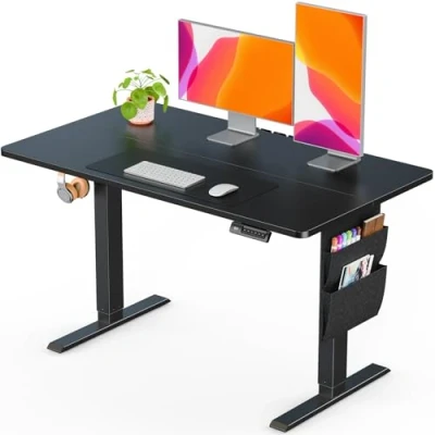 Abbildung von ErGear Höhenverstellbarer Schreibtisch 120x60cm,Schreibtisch Höhenverstellbar Supports Up to 80KG mit Aufbewahrungstasche,Elektrischer Memory Funktion für Computerarbeitsplätze