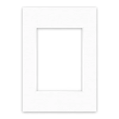 Abbildung von nielsen Conservation Passepartout Karton 2,2 mm Außenformat 21x29,7 cm (DIN A4) für Bildformat 13x18 Polarweiß (hellweiß) strukturierte Oberfläche