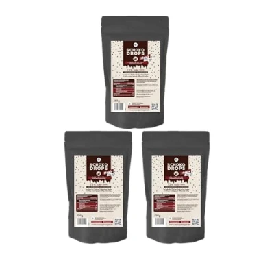 Abbildung von NO SUGAR Schokodrops Zartbitter Schokolade mit 60% Kakao Anteil (3x250g) Hergestellt ohne Zuckerzusatz, gesüßt Erythrit und Stevia