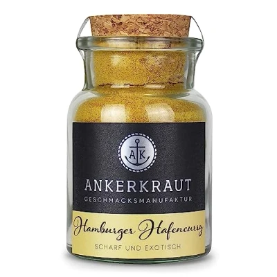 Abbildung von Ankerkraut, Hamburger Hafencurry, für Currys, Geflügel, Reis oder Hummus, 60g im Korkenglas