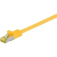 Abbildung von Goobay 91575 RJ45 Patchkabel CAT 6A S/FTP (PiMF) mit 7 Rohkabel / 500 MHz Netzwerkkabel Internetkabel RJ 45 Stecker LAN Kabel Gelb 0,5m