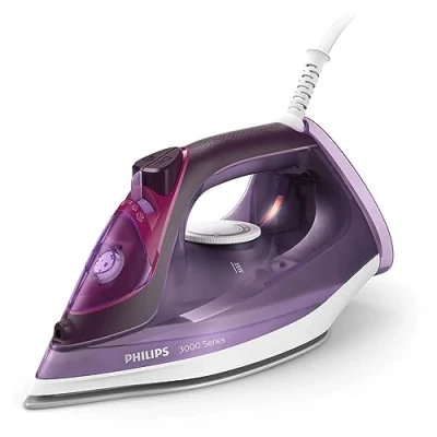 Abbildung von Philips 3000 series DST3041/30 Dampfbügeleisen, Keramik Bügelsohle, 1,9 m, 200 g/min, Violett, 40 g/min