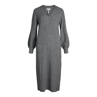 Abbildung von Object Objmalena L S NOOS Strickkleid Medium grey, Damen, Größe: Large, grey