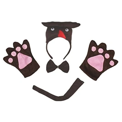 Abbildung von Petitebelle 3D Stirnband Bowtie Schwanz Handschuhe Unisex Adult 4pc Kostüm Einheitsgröße Owl