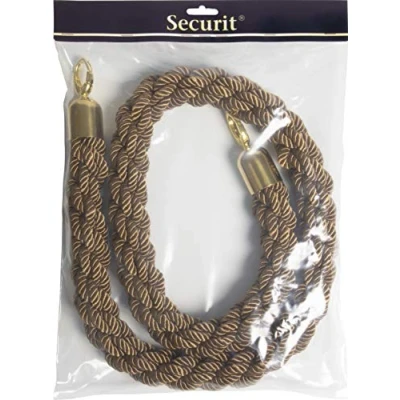 Abbildung von Securit Absperrsystem Classic Seil, Bronze/Gold, Edelstahl, Braun