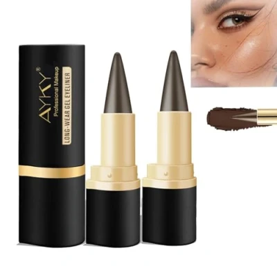 Abbildung von SHUOHONG 2 Stück Matte Schnell Trocknender Eyeliner Wasserfest, Long Lasting Wasserfeste Stifte, Trocknendes Stift, für Ein Alltägliches Anhaltend Augen Make Up (Braun)