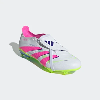 Abbildung von adidas Performance Predator League FOLD OVER Tongue Fußballschuh Nocken, Herren, Größe: 39 1/3, White/lucid pink/lucid lemon Schuhe