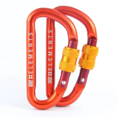Abbildung von GO!elements Karabiner Micro 6, (2Stück), Schlüsselanhänger Mini Karabinerhaken klein mit Schraubverschluss