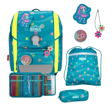 Abbildung von Scout Genius Set 4TEILIG Schulranzen für Kinder, Größe: One Size, Little flowers
