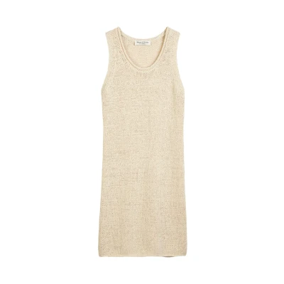 Abbildung von Marc O&#039;Polo Sleeveless Round NECK Strickkleid, Damen, Größe: 46, Natural cotton