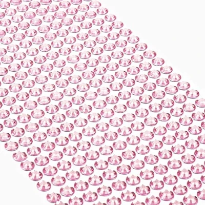 Abbildung von Movoja Rosane Strasssteine runde Glitzersteine 504 Stück 6 mm selbstklebend zum Verzieren und Basteln Schmucksteine aufkleben Steinchen Dekosteine Bastelsteine Rosa