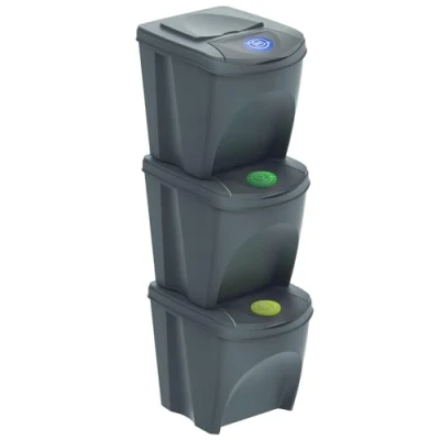 Abbildung von Prosperplast Mülltrennsystem ISWB25S3 405U, Sortibox Set 3x25L Mülltrennbehälter