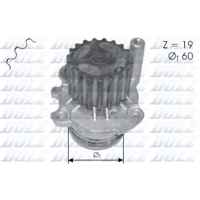 Abbildung von DOLZ A196 Wasserpumpe 19 mit Riemenscheibe VOLKSWAGEN: Polo IV Schrägheck, Lupo / 3L, III SKODA: Fabia I Schrägheck