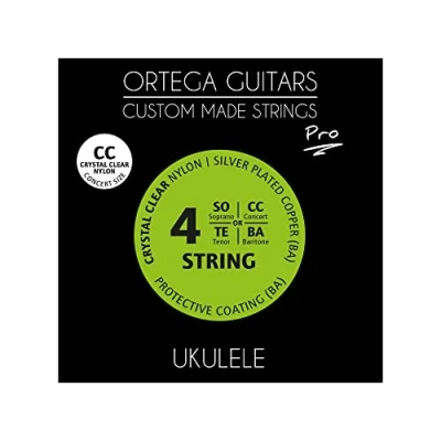 Abbildung von Ortega Guitars Custom Made Strings Pro Konzert Ukulele Crystal Clear Nylon (UKP CC)